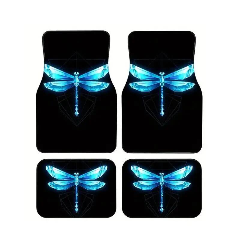 Universal Tech Accessories - 4 Pezzi Tappetini Auto Blu Cristallo
