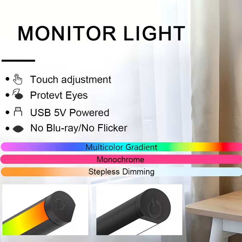Monitor Light Bar - Barra Luminosa LED per Monitor, Dimmerabile