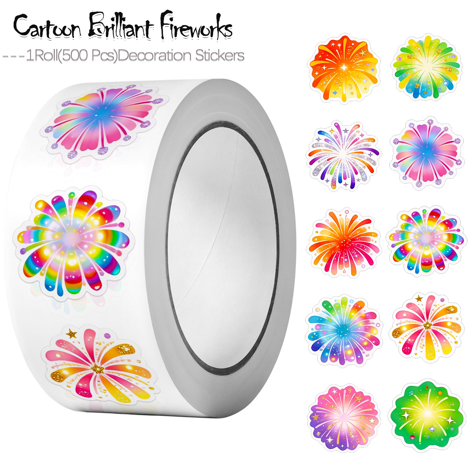 Tech Accessories To Gift - 500 Pezzi Adesivi a Tema Fuochi