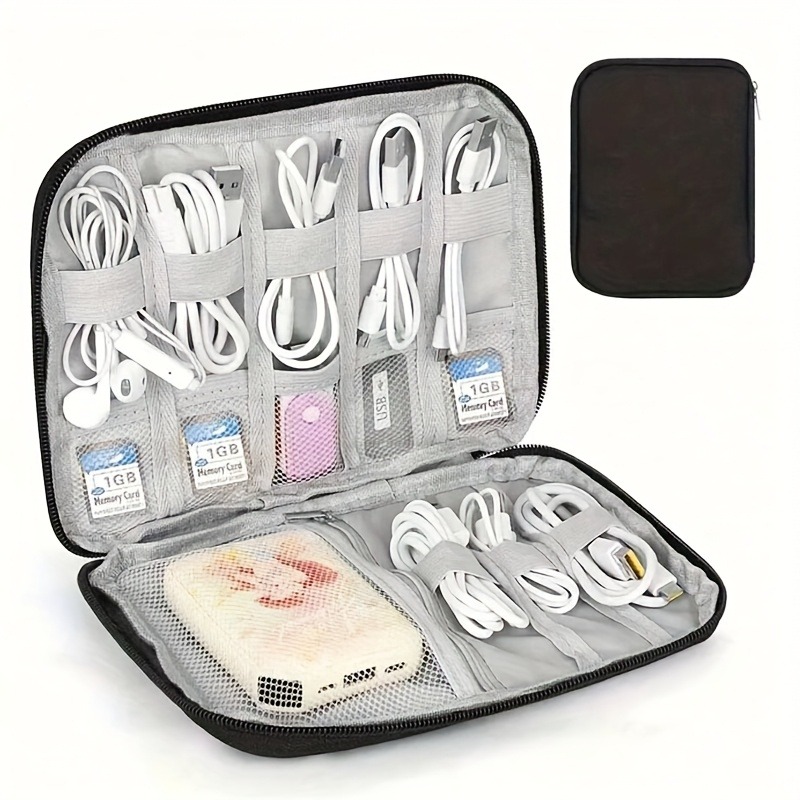 Tech Accessories Travel Organizer Pouch - Custodia Multi-Tasca per Accessori Elettronici -