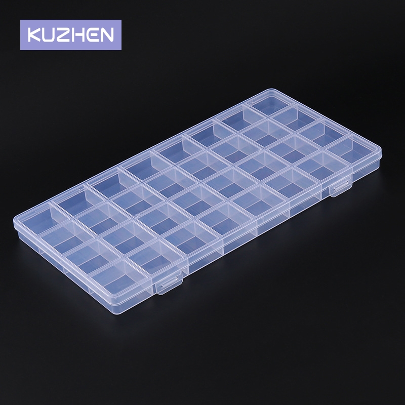 Tech Accessories Box - 32/24/15 griglie rettangolo trasparente Nail Art