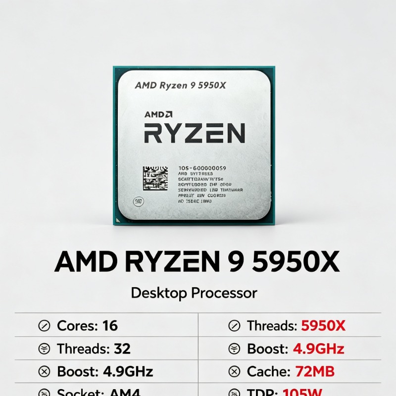 AMD Ryzen 9 5950X 16 Core 32 T - Amd Cpu Ryzen 9 recensione e prezzo